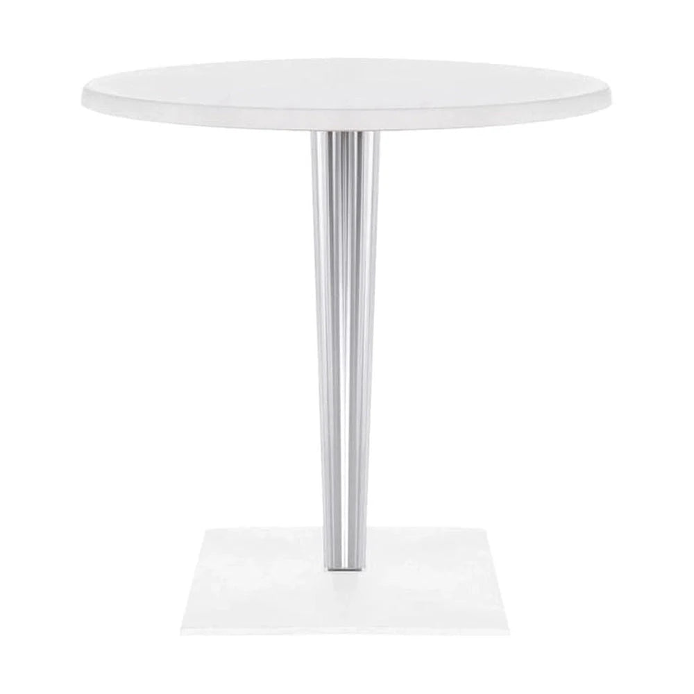 [product_category]-Kartell Top Top Table Per Dr. Yes Round With Square Base ⌀70 Cm, White-Kartell-8058967043174-0434803-KAR-1