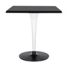 Kartell Top Top Table Per Dr. Yes Square With Round Base 70x70 Cm, Black