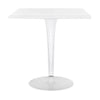 Kartell Top Top Table Per Dr. Yes Square With Round Base 70x70 Cm, White