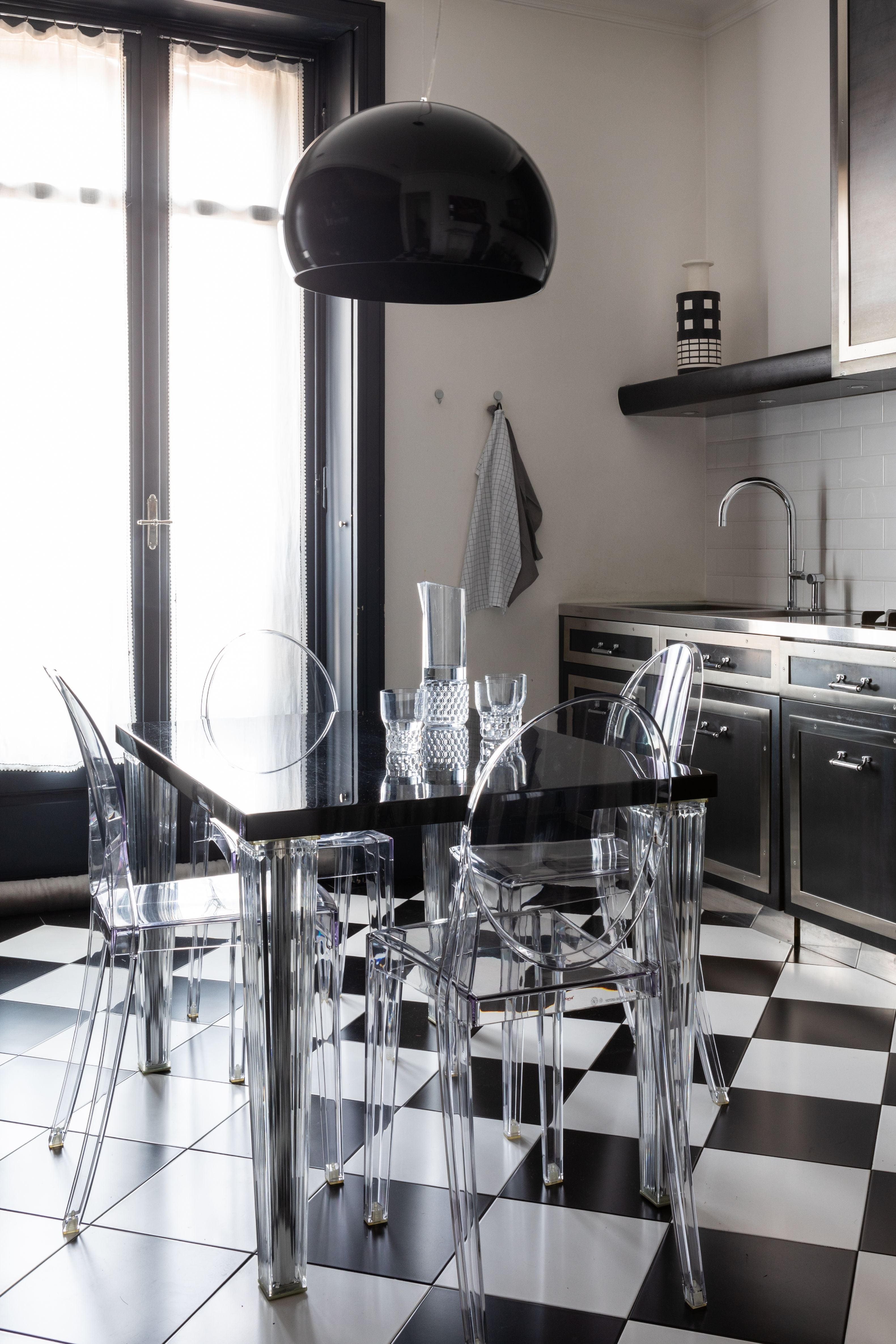[product_category]-Kartell Top Top Table Per Dr. Yes Square With Square Base 70x70 Cm, Black-Kartell-8058967043204-0434909-KAR-8