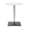 Kartell Top Top Top Round Outdoor med firkantet base ⌀60 cm, hvid