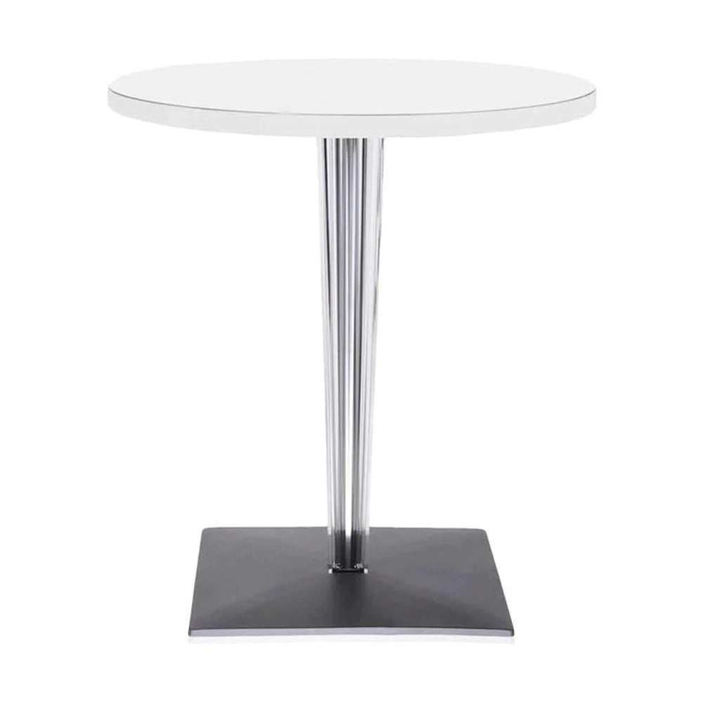 [product_category]-Kartell Top Top Table Round With Square Base ⌀70 Cm, White-Kartell-8058967042771-0429203-KAR-1