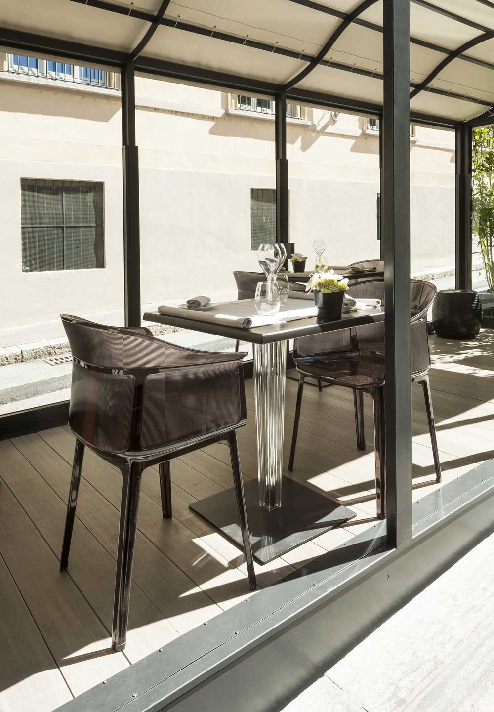 [product_category]-Kartell Top Top Table Square With Round Base 60x60 Cm, Black-Kartell-8034105783454-0428109-KAR-4