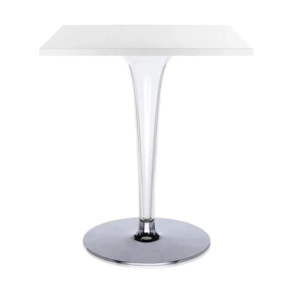 [product_category]-Kartell Top Top Table Square With Round Base 60x60 Cm, White-Kartell-8058967042580-0428103-KAR-1