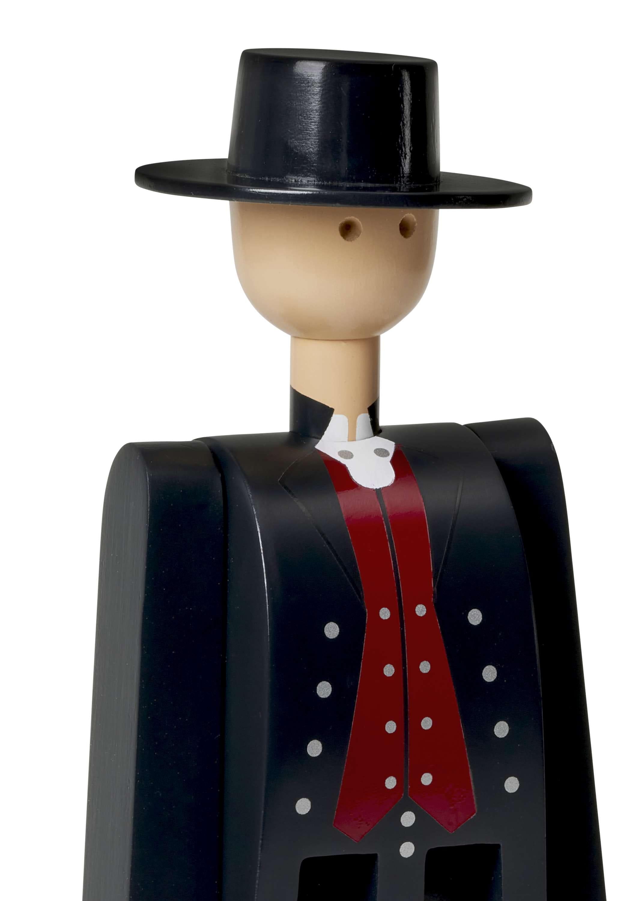 [product_category]-Kay Bojesen Norwegian Bunad Man H20.5 Cm Black/Red/White-Kay Bojesen-5709513392880-39288-KAY-5