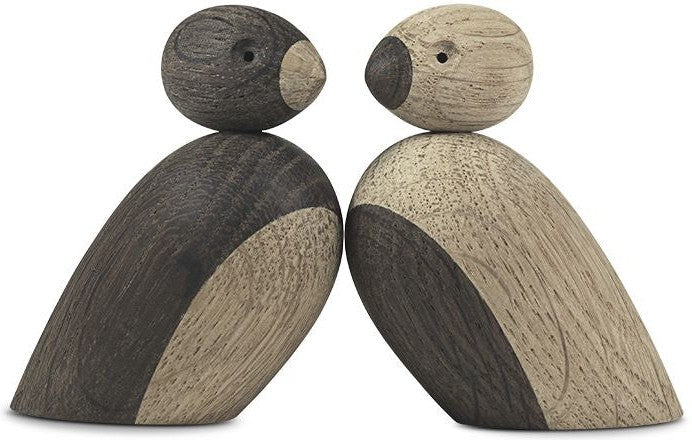 [product_category]-Kay Bojesen Pair Of Sparrows Small Oak/Smoked Oak-Kay Bojesen-5709513394600-39460-KAY-1