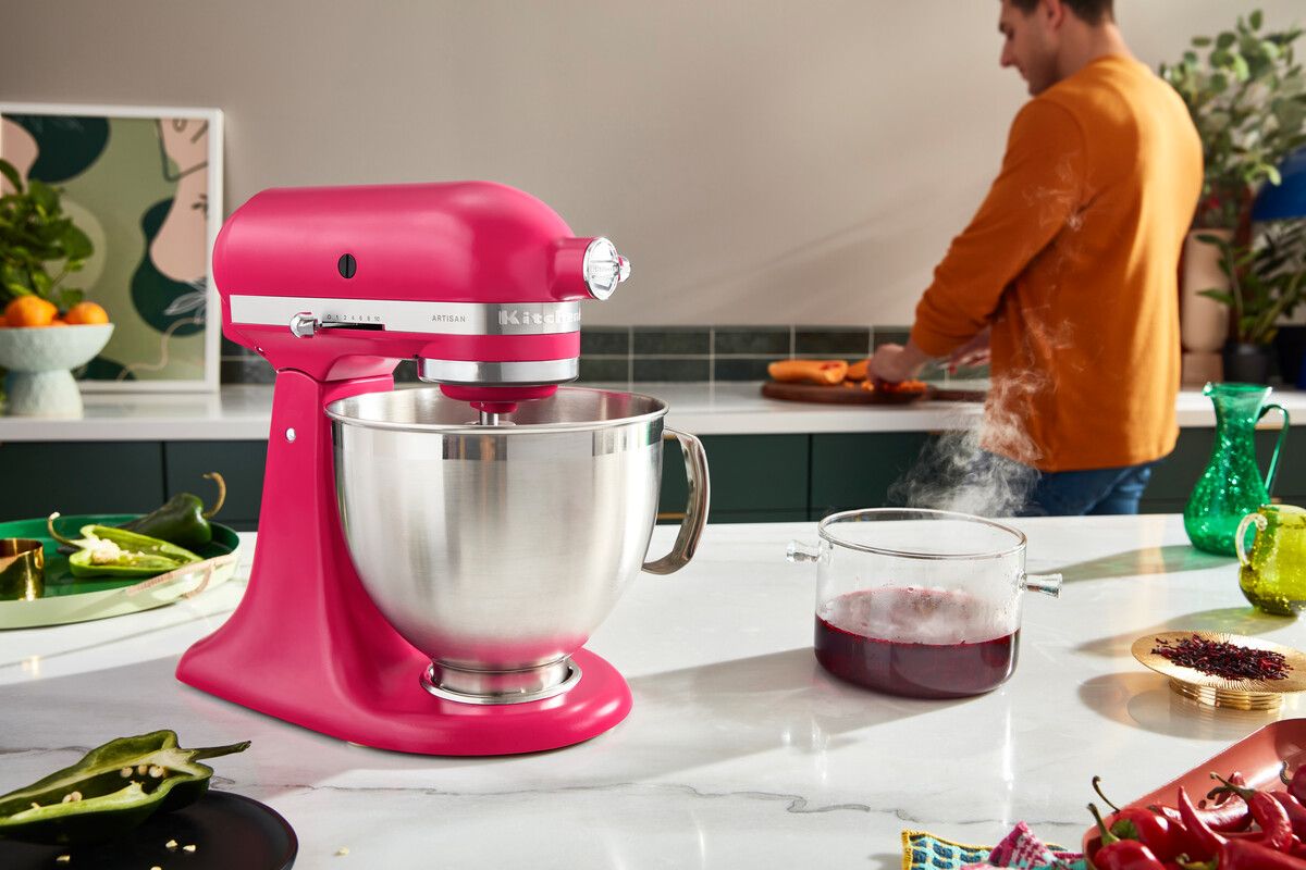 [product_category]-Kitchen Aid Artisan Tilt Head Stand Mixer 4.7 L, Hibiscus-KitchenAid-8003437640735-5KSM195PSEHI-KIT-23