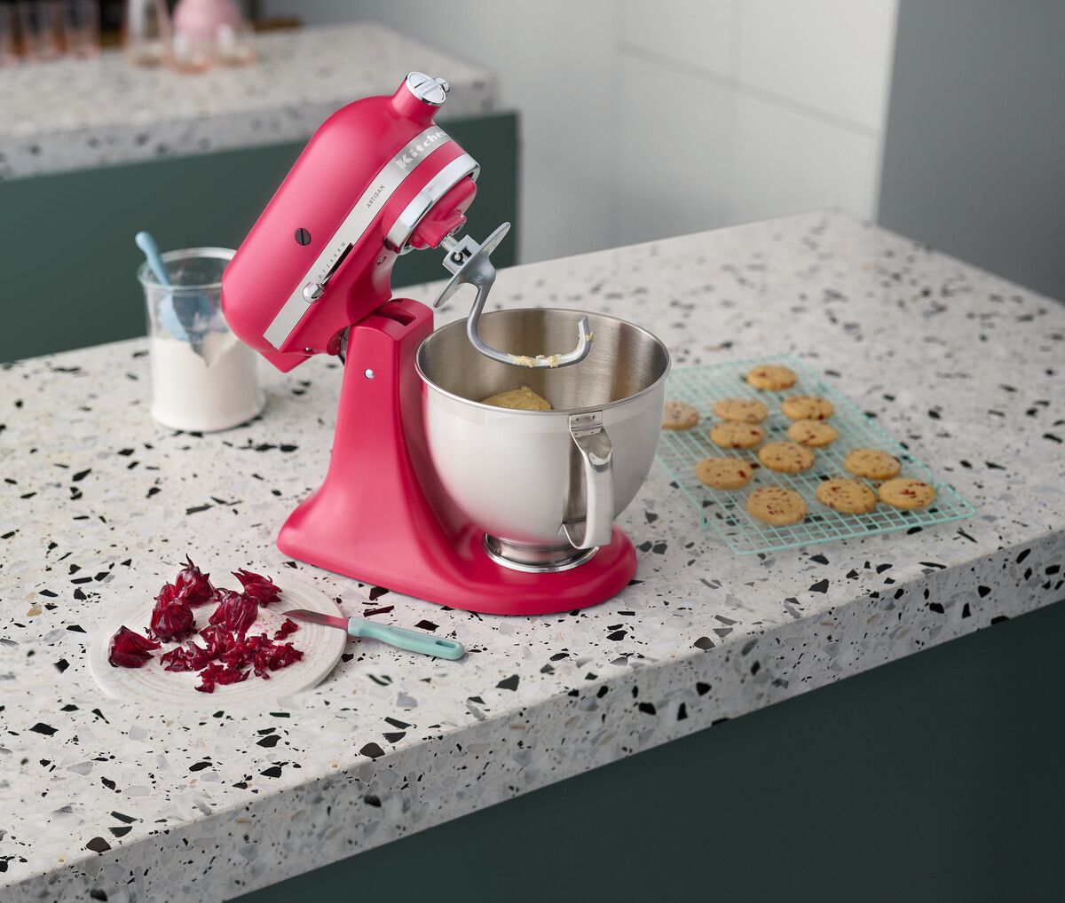 [product_category]-Kitchen Aid Artisan Tilt Head Stand Mixer 4.7 L, Hibiscus-KitchenAid-8003437640735-5KSM195PSEHI-KIT-35