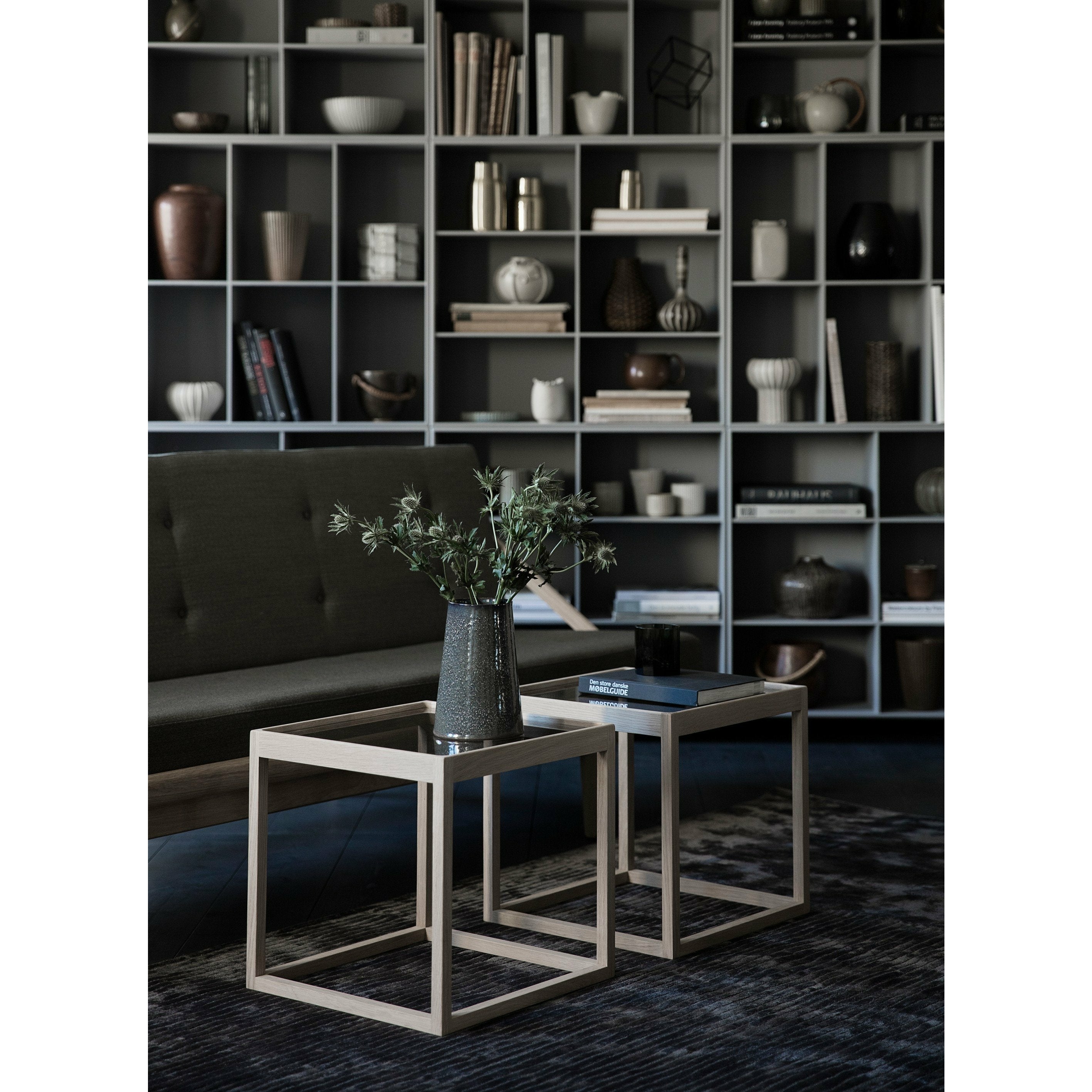 [product_category]-Klassik Studio Kø Cube Side Table Oak Soaped, Light Grey Marble-Klassik Studio-CUBE-SOAPEDOAK-LIGHTGREYMARBLE-KLA-5
