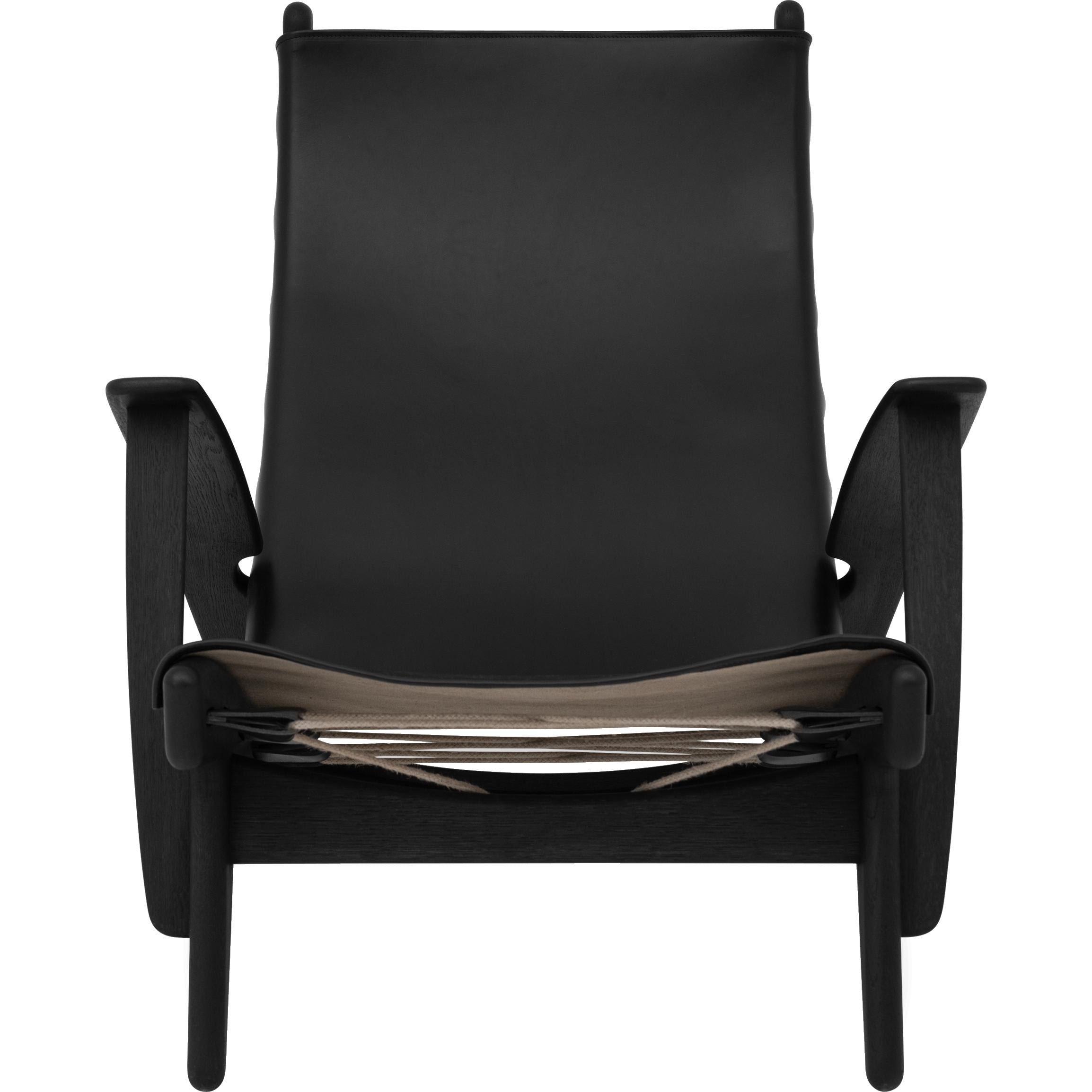 [product_category]-Klassik Studio Pv King's Chair Black Oak Stained, Black Leather-Klassik Studio-KING-92500101+92454101-KLA-2