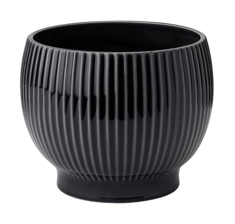 [product_category]-Knabstrup Keramik Flowerpot With Wheels ø 14.5 Cm, Black-Knabstrup Keramik-5713959012950-1295-KNA-1