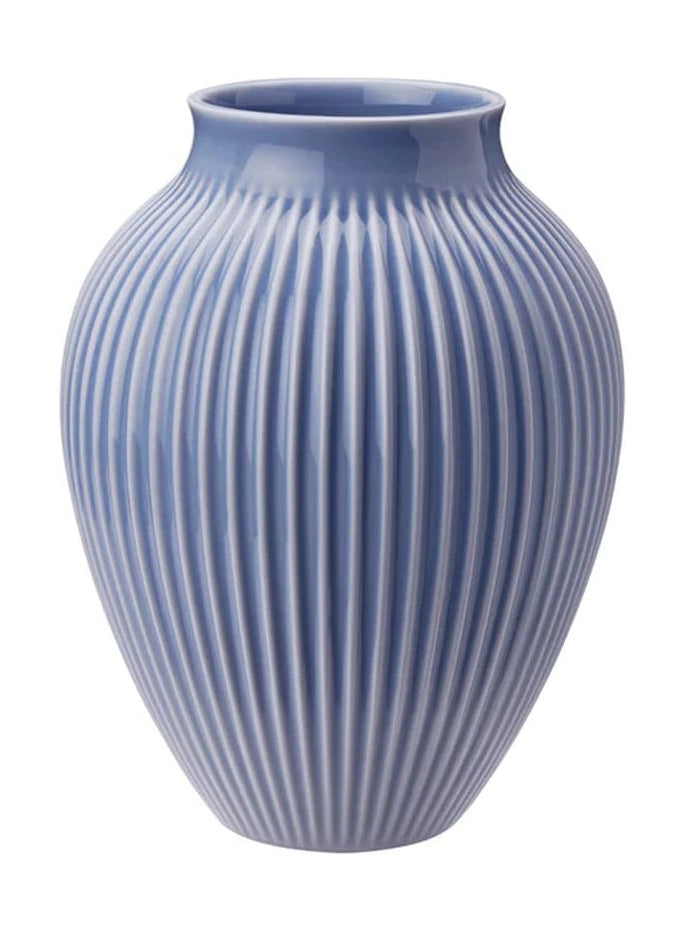 [product_category]-Knabstrup Keramik Vase With Grooves H 20 Cm, Lavender Blue-Knabstrup Keramik-5713959012387-1238-KNA-1