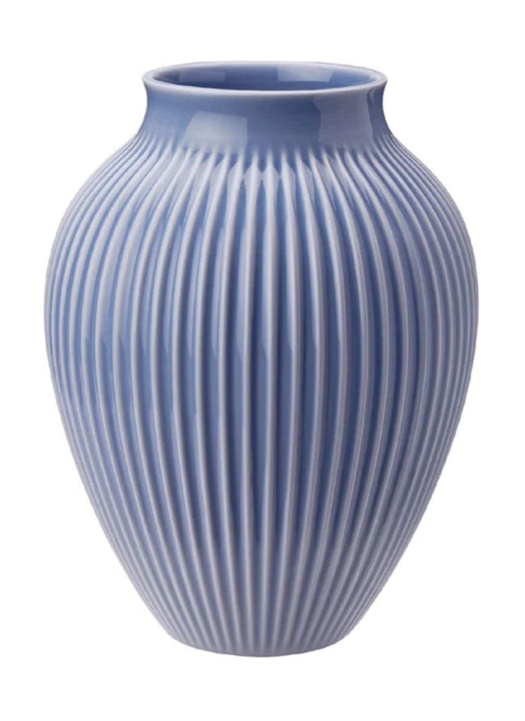 [product_category]-Knabstrup Keramik Vase With Grooves H 27 Cm, Lavender Blue-Knabstrup Keramik-5713959012370-1237-KNA-1