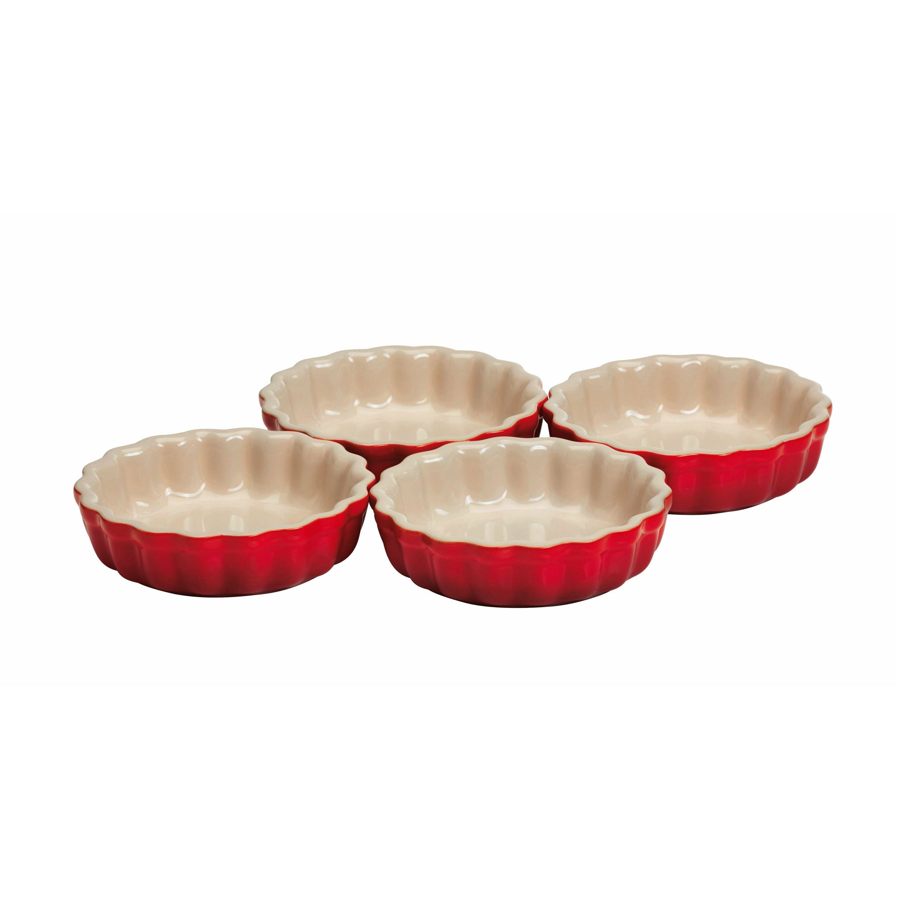 [product_category]-Le Creuset Heritage Set Of 4 Tart Cups 11 Cm, Cherry Red-Le Creuset-630870045377-91017411060000-LEC-3