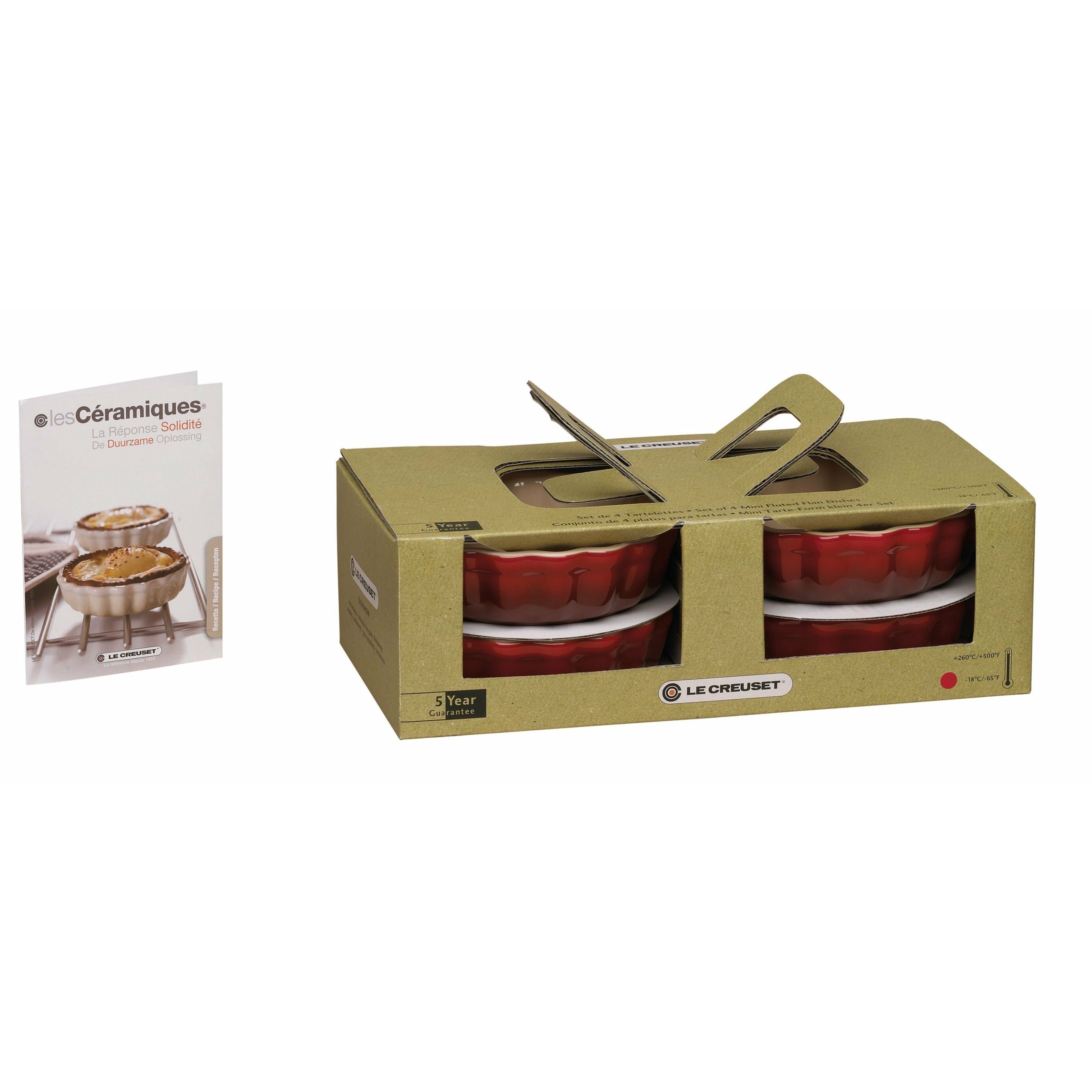 [product_category]-Le Creuset Heritage Set Of 4 Tart Cups 11 Cm, Cherry Red-Le Creuset-630870045377-91017411060000-LEC-4