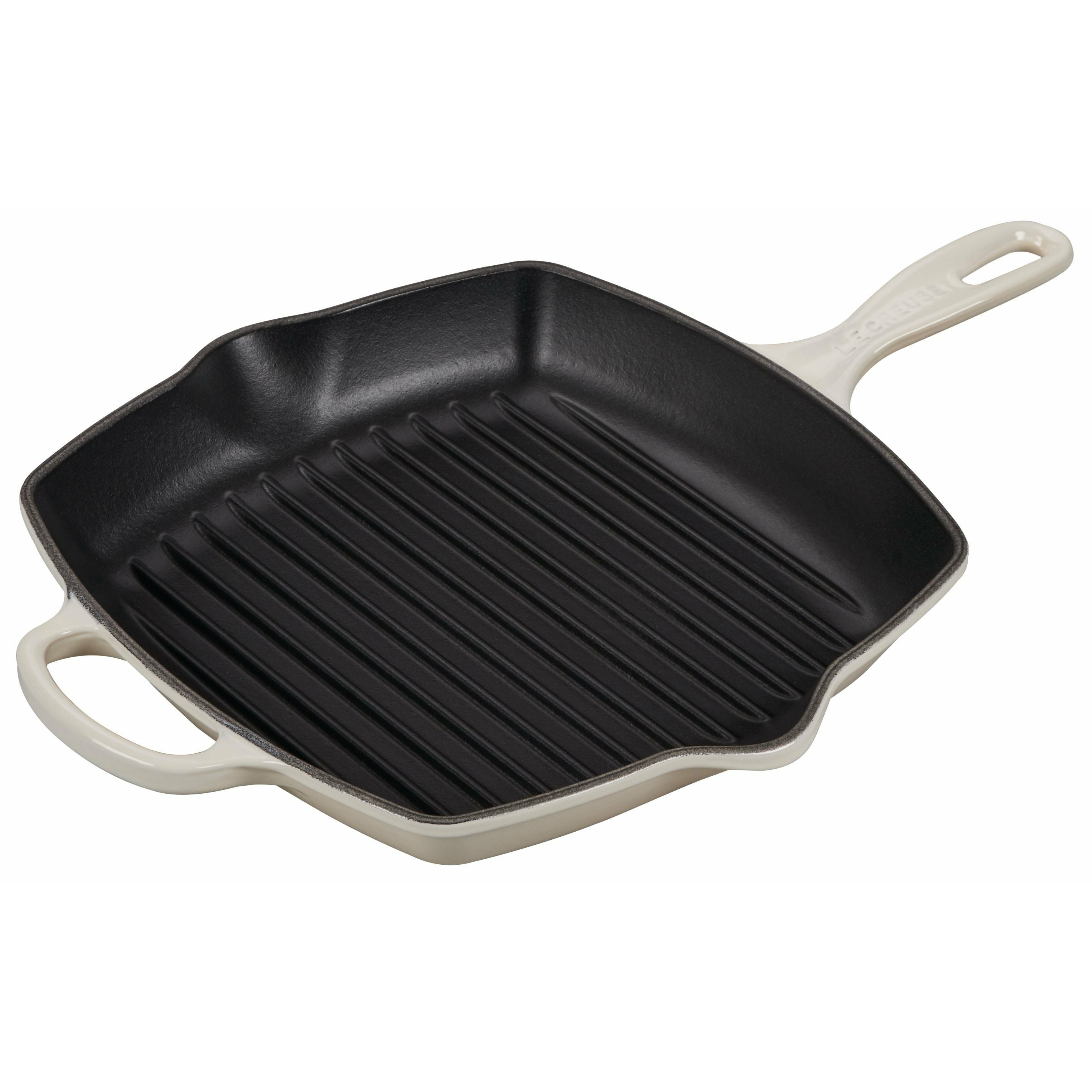 [product_category]-Le Creuset Nature Square Grill Pan 26 Cm, Meringue-Le Creuset-24147303343-20183267160422-LEC-1