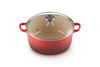 Le Creuset Rund gryde med glaslåg 24 Cm, vulkansk