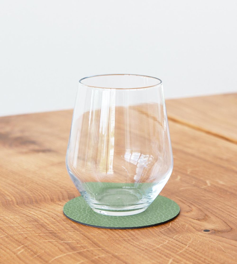 [product_category]-Lind Dna Circle Glass Coaster Hippo Leather, Forest Green-Lind DNA-5711905522706-990217-LIN-2