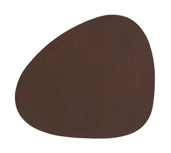 [product_category]-Lind Dna Curve Glass Coaster Nupo Leather, Dark Brown-Lind DNA-5711591051450-981072-LIN-1