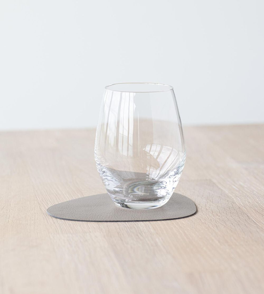 [product_category]-Lind Dna Curve Glass Coaster Serene Leather, Grey-Lind DNA-5711590996868-991510-LIN-2