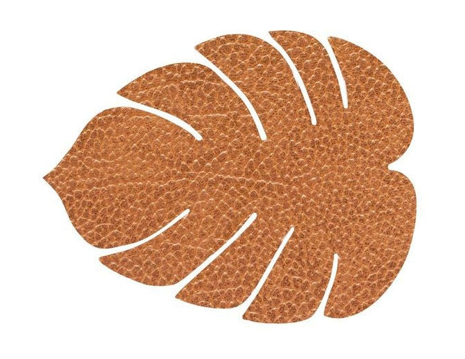 [product_category]-Lind Dna Leaf Glass Coaster Hippo Leather, Natural-Lind DNA-5711905519881-990080-LIN-1