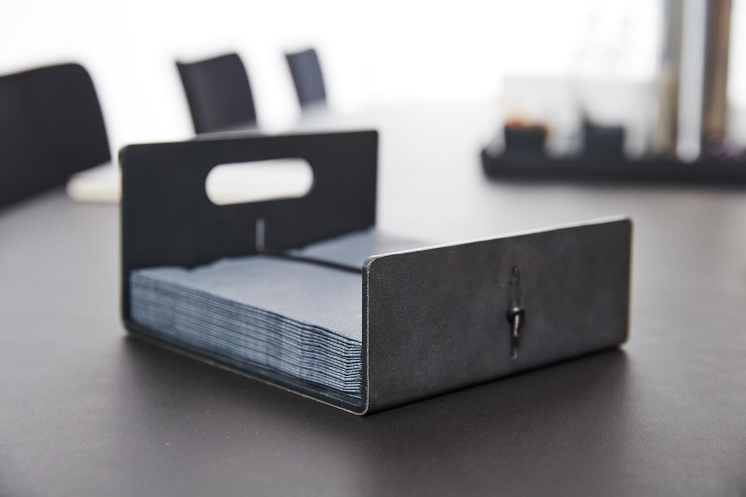 [product_category]-Lind Dna Napkin Holder Nupo Leather, Black Anthracite-Lind DNA-5711590440392-981350-LIN-3