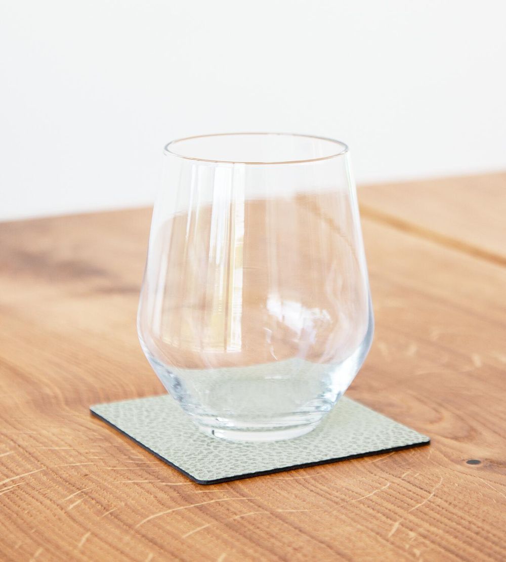 [product_category]-Lind Dna Square Glass Coaster Hippo Leather, Olive Green-Lind DNA-5711905516101-983513-LIN-2