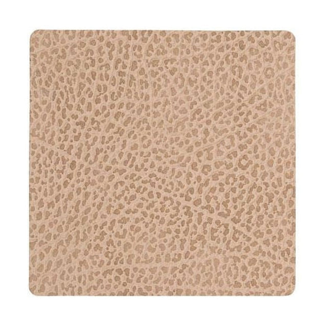 [product_category]-Lind Dna Square Glass Coaster Hippo Leather, Sand-Lind DNA-5711592106456-981313-LIN-1