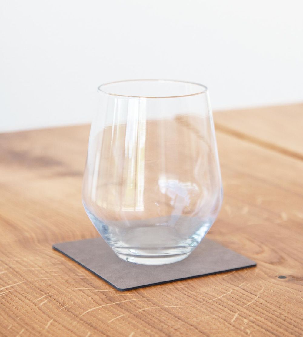[product_category]-Lind Dna Square Glass Coaster Nupo Leather, Nomad Grey-Lind DNA-5711905522935-990240-LIN-2