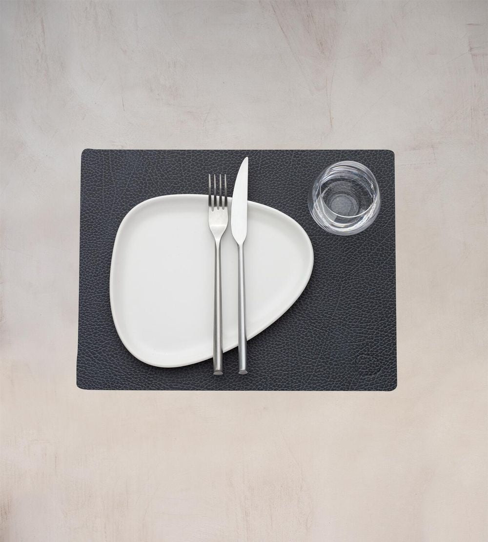 [product_category]-Lind Dna Square Placemat Hippo Leather M, Black Anthracite-Lind DNA-5711590999678-991582-LIN-2