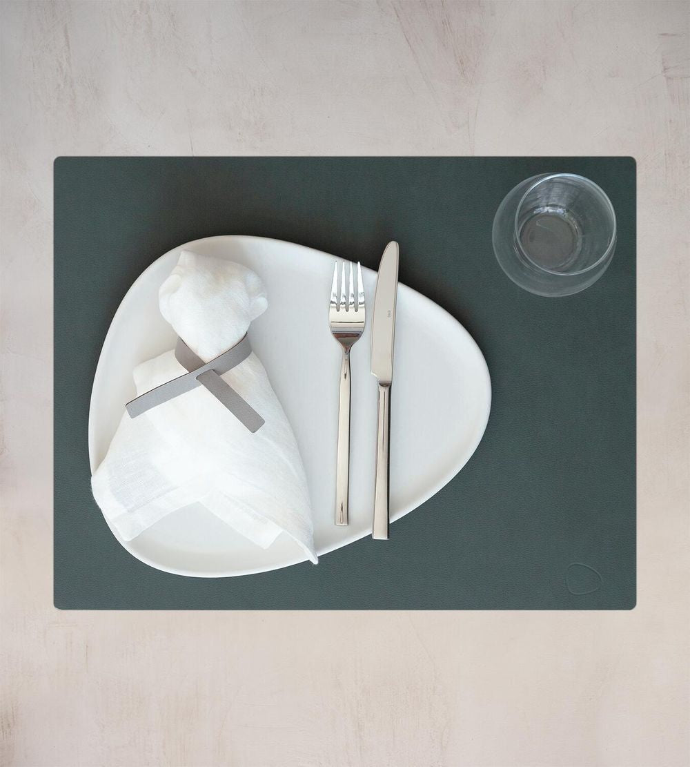 [product_category]-Lind Dna Square Placemat Nupo Leather L, Dark Green-Lind DNA-5711591021453-981069-LIN-2