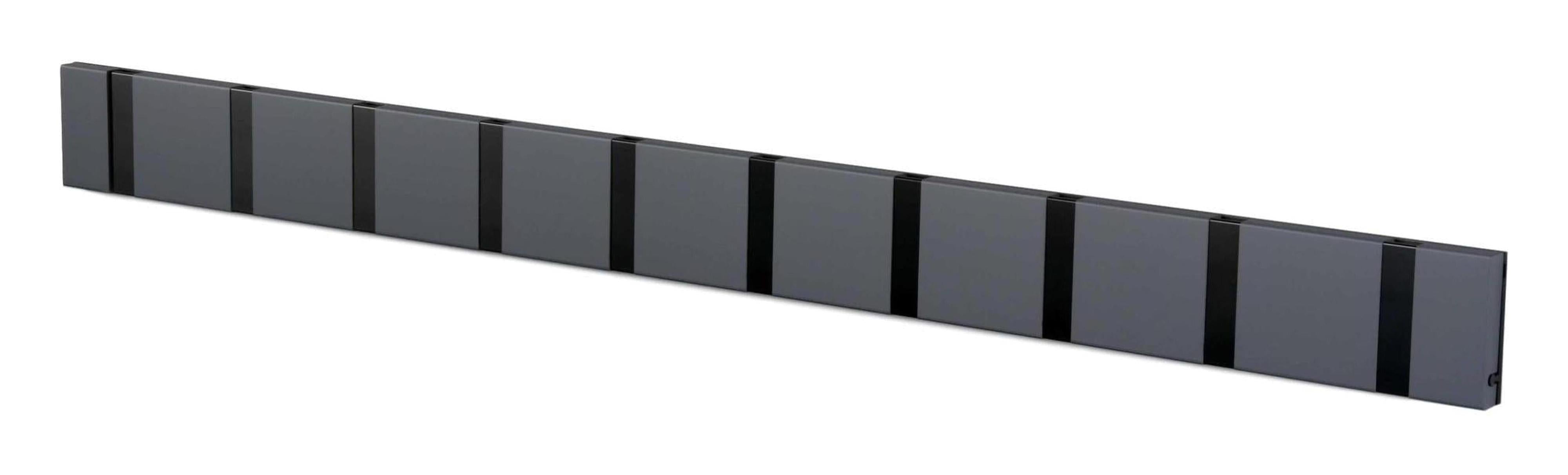 [product_category]-Loca Knax Horizontal Coat Rack 10 Hooks, Anthracite/Black-LOCA-5711394200192-110211-LOC-1