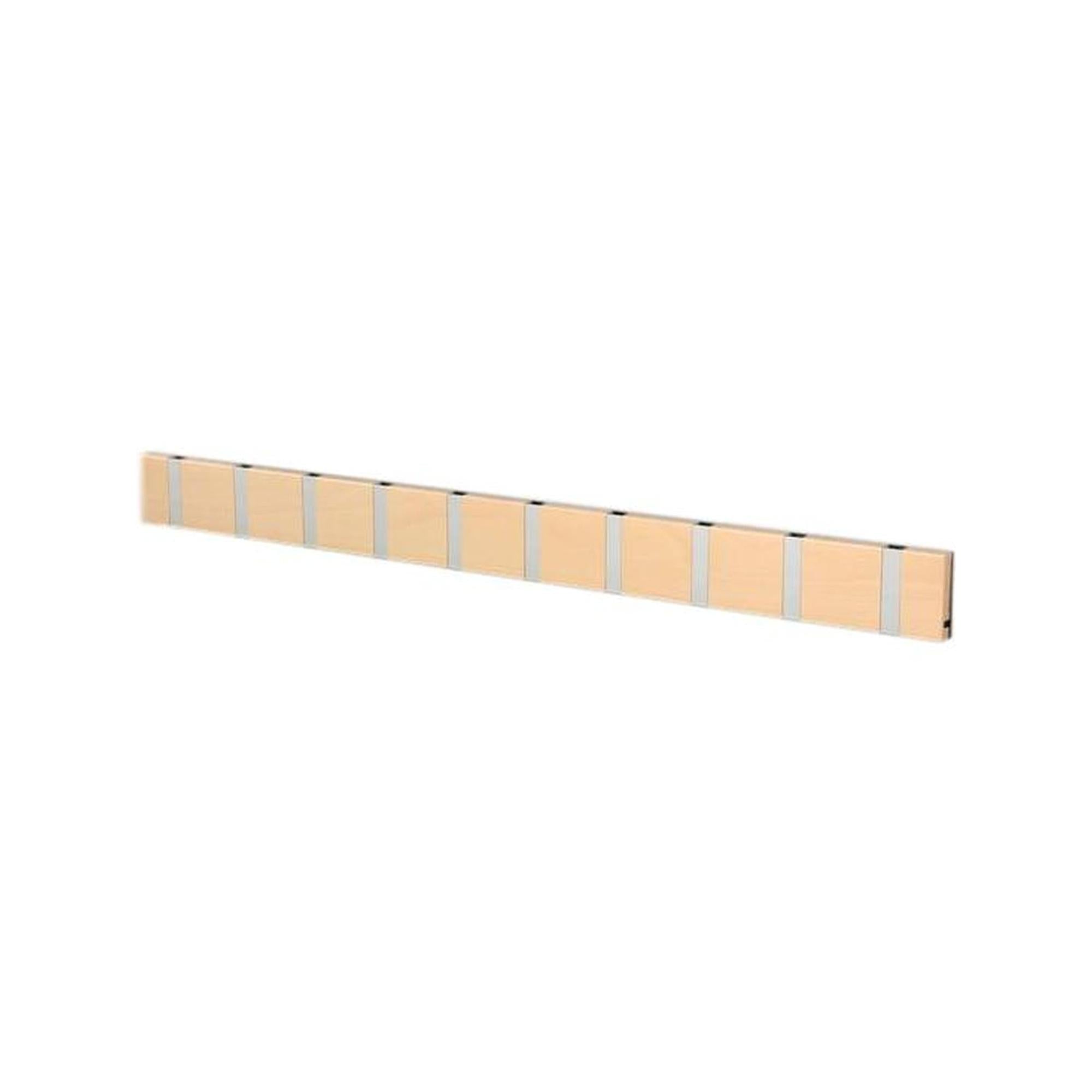 [product_category]-Loca Knax Horizontal Coat Rack 10 Hooks, Beech Oiled/Grey-LOCA-5711394200062-11012O-LOC-1