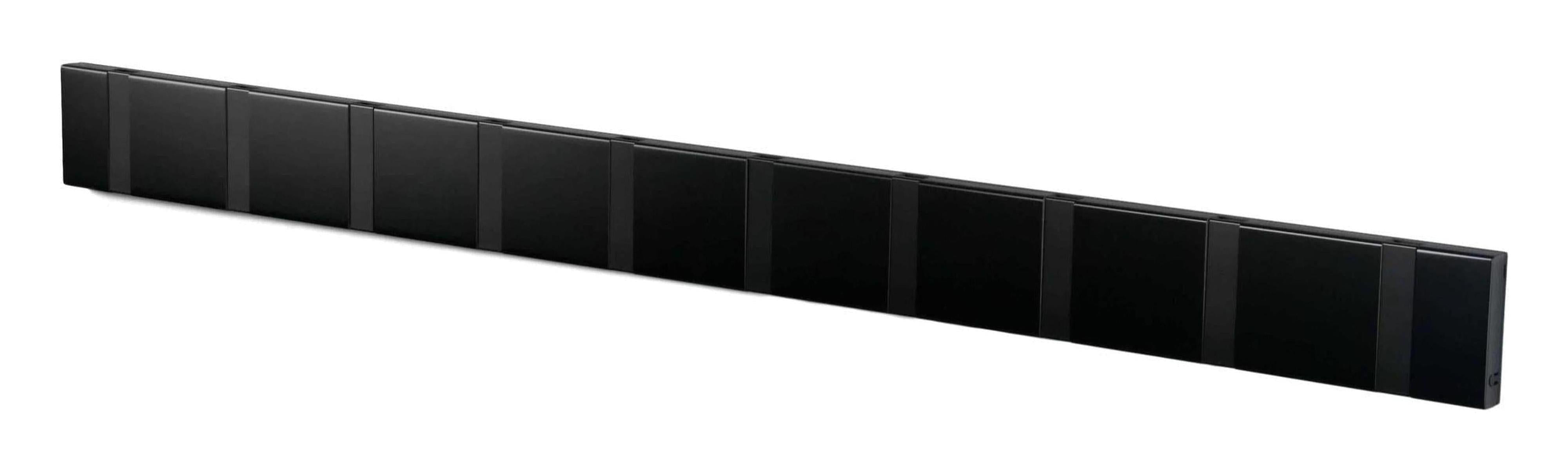 [product_category]-Loca Knax Horizontal Coat Rack 10 Hooks, Black/Black-LOCA-5711394200390-11051-LOC-1