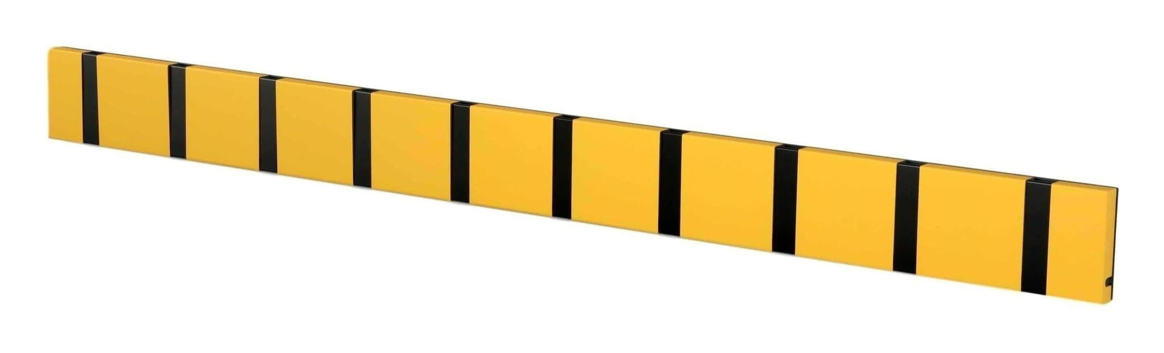 [product_category]-Loca Knax Horizontal Coat Rack 10 Hooks, Buzzer/Black-LOCA-5711394200253-110241-LOC-1
