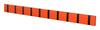Loca Knax Horizontal Coat Rack 10 Hooks, Hot Orange/Black