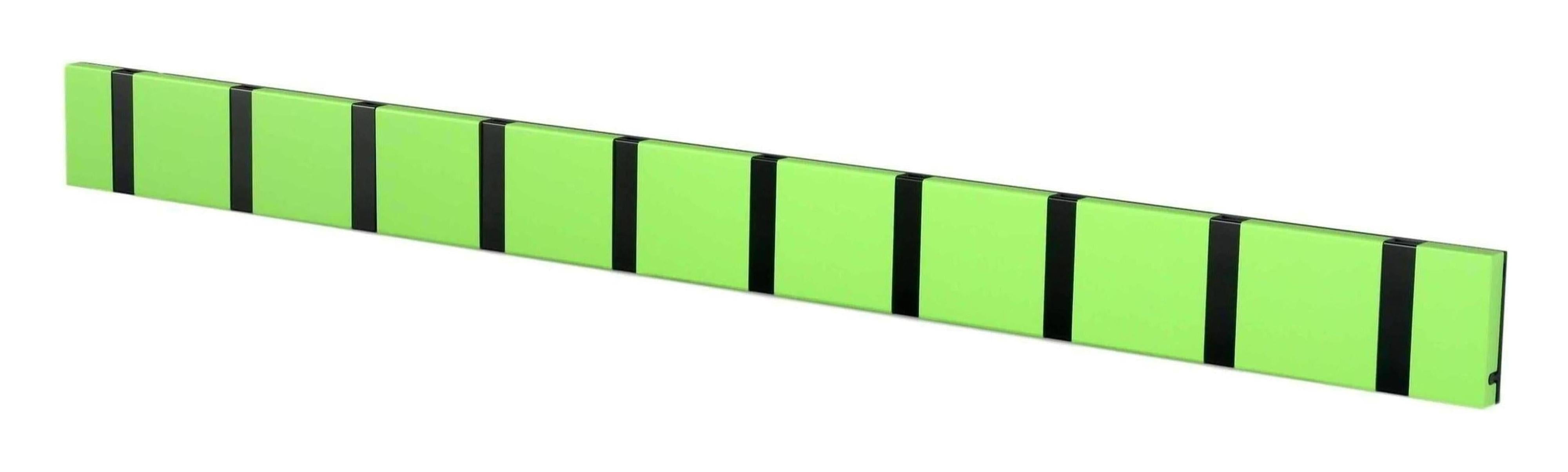 [product_category]-Loca Knax Horizontal Coat Rack 10 Hooks, Lime/Black-LOCA-5711394200277-110251-LOC-1