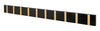 Loca Knax Horizontal Coat Rack 10 Hooks, Oak Black Stained/Brass