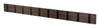 Loca Knax Horizontal Coat Rack 10 Hooks, Oak Tabac/Black