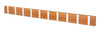 Loca Knax Horizontal Coat Rack 10 Hooks, Teak Oiled/Grey