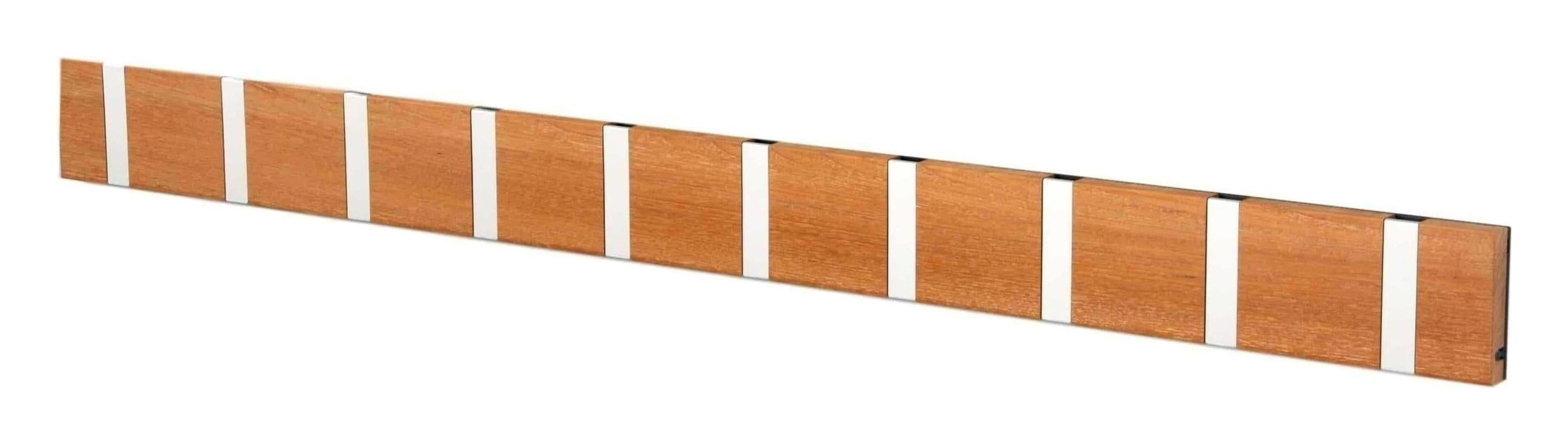 [product_category]-Loca Knax Horizontal Coat Rack 10 Hooks, Teak Untreated/Grey-LOCA-5711394200154-110132-LOC-1