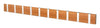 Loca Knax Horizontal Coat Rack 10 Hooks, Teak Untreated/Grey