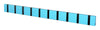 Loca Knax Horizontal Coat Rack 10 Hooks, Turquoise/Black