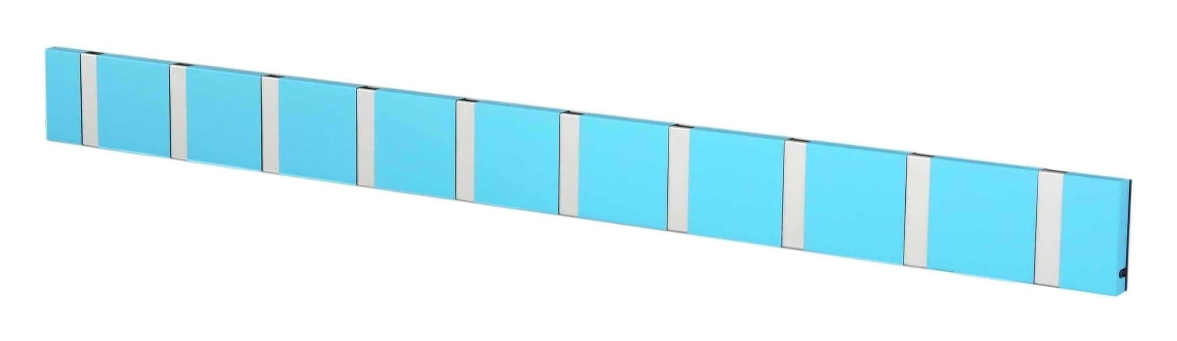 [product_category]-Loca Knax Horizontal Coat Rack 10 Hooks, Turquoise/Grey-LOCA-5711394200307-110262-LOC-1