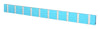 Loca Knax Horizontal Coat Rack 10 Hooks, Turquoise/Grey