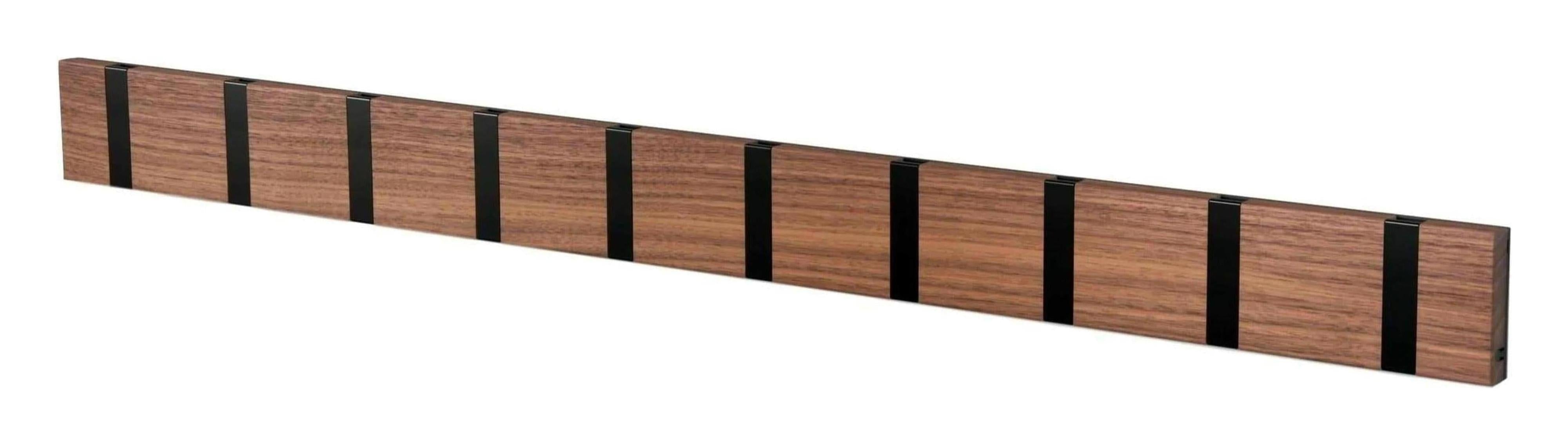 [product_category]-Loca Knax Horizontal Coat Rack 10 Hooks, Walnut/Black-LOCA-5711394200093-110111-LOC-1