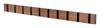 Loca Knax Horizontal Coat Rack 10 Hooks, Walnut/Black