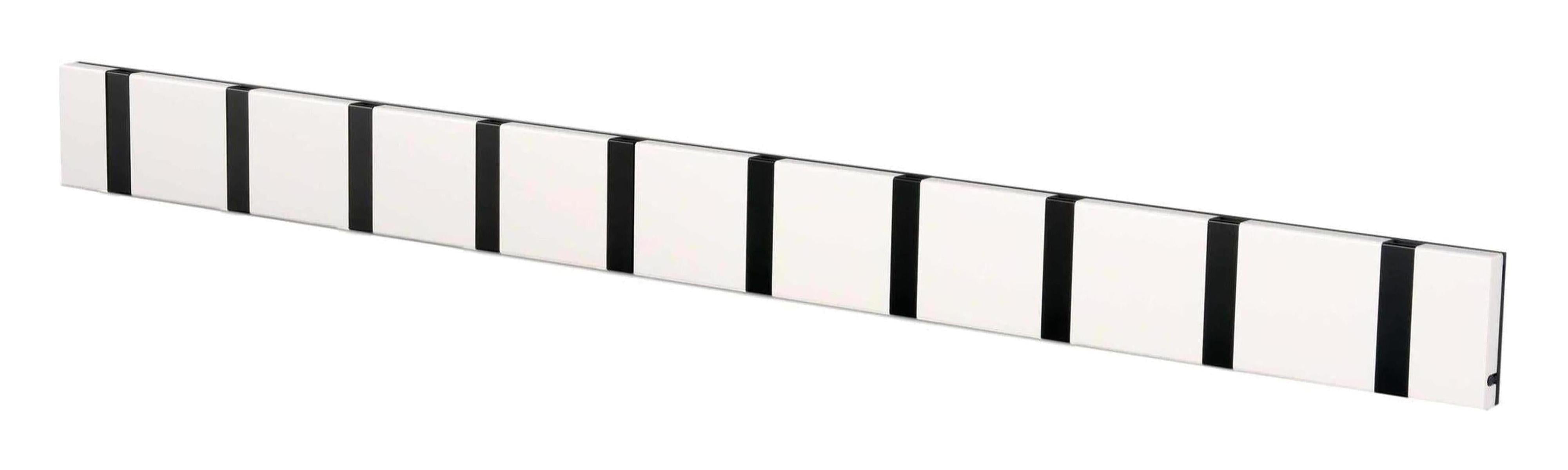 [product_category]-Loca Knax Horizontal Coat Rack 10 Hooks, White/Black-LOCA-5711394200413-11061-LOC-1