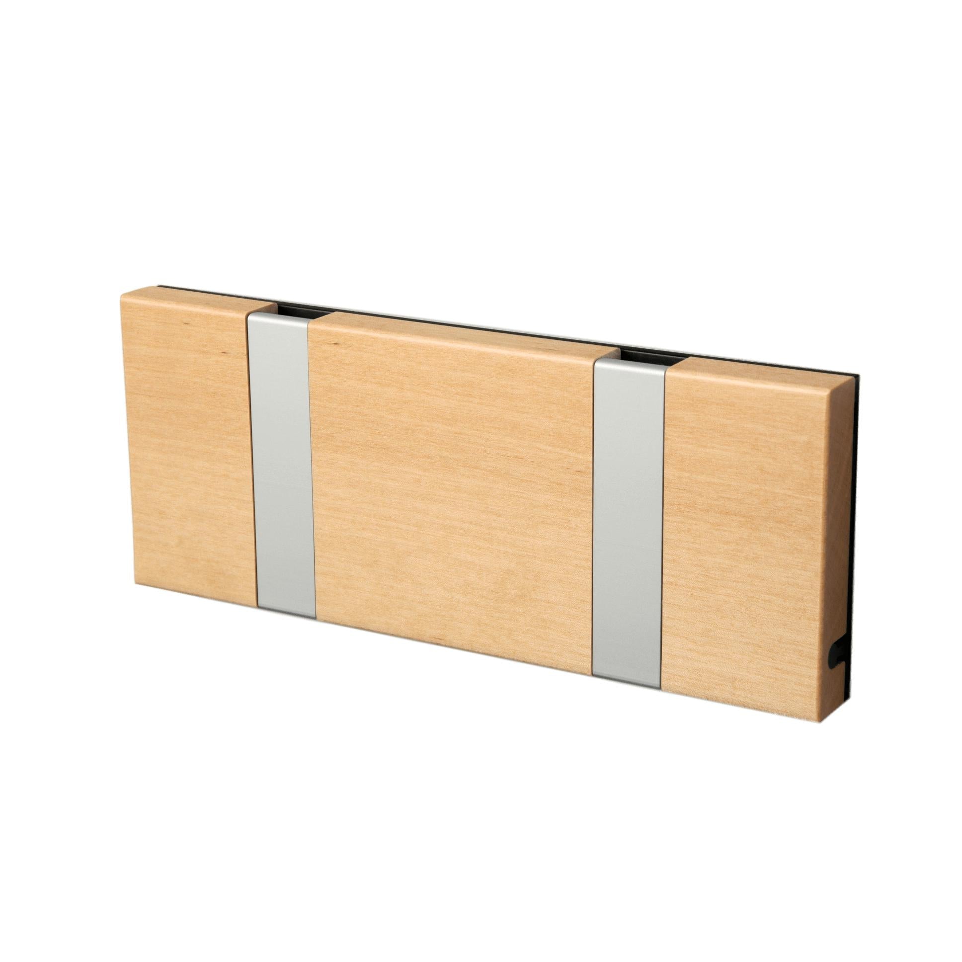 [product_category]-Loca Knax Horizontal Coat Rack 2 Hooks, Birch/Grey-LOCA-5711394120551-10282-LOC-2