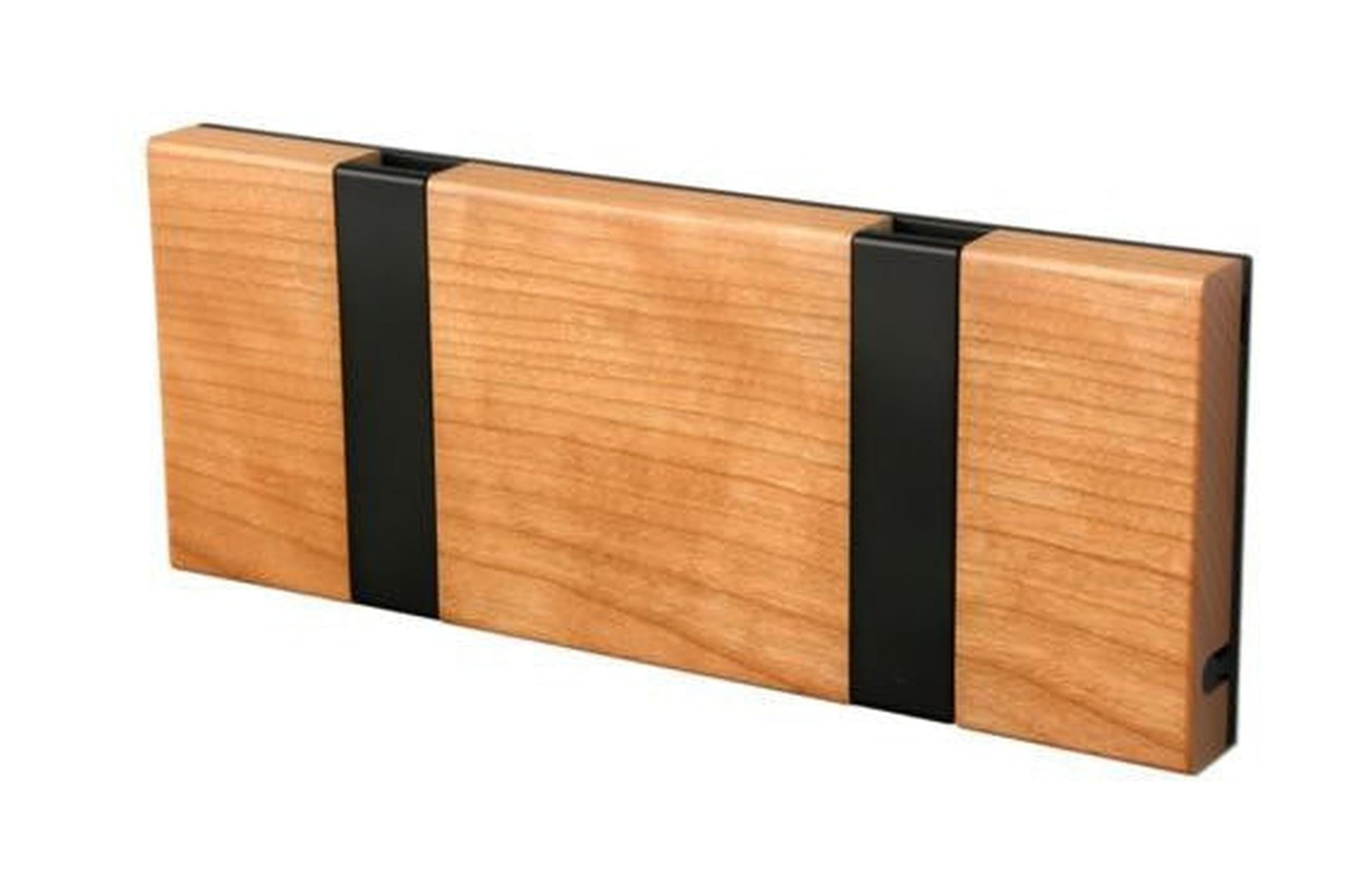 [product_category]-Loca Knax Horizontal Coat Rack 2 Hooks, Cherry Oiled/Black-LOCA-5711394120360-10241O-LOC-1